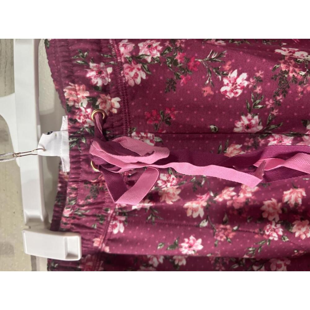 Lacey Chabert Floral Print Lounge Pants with Drawstring - Picture 2 of 6